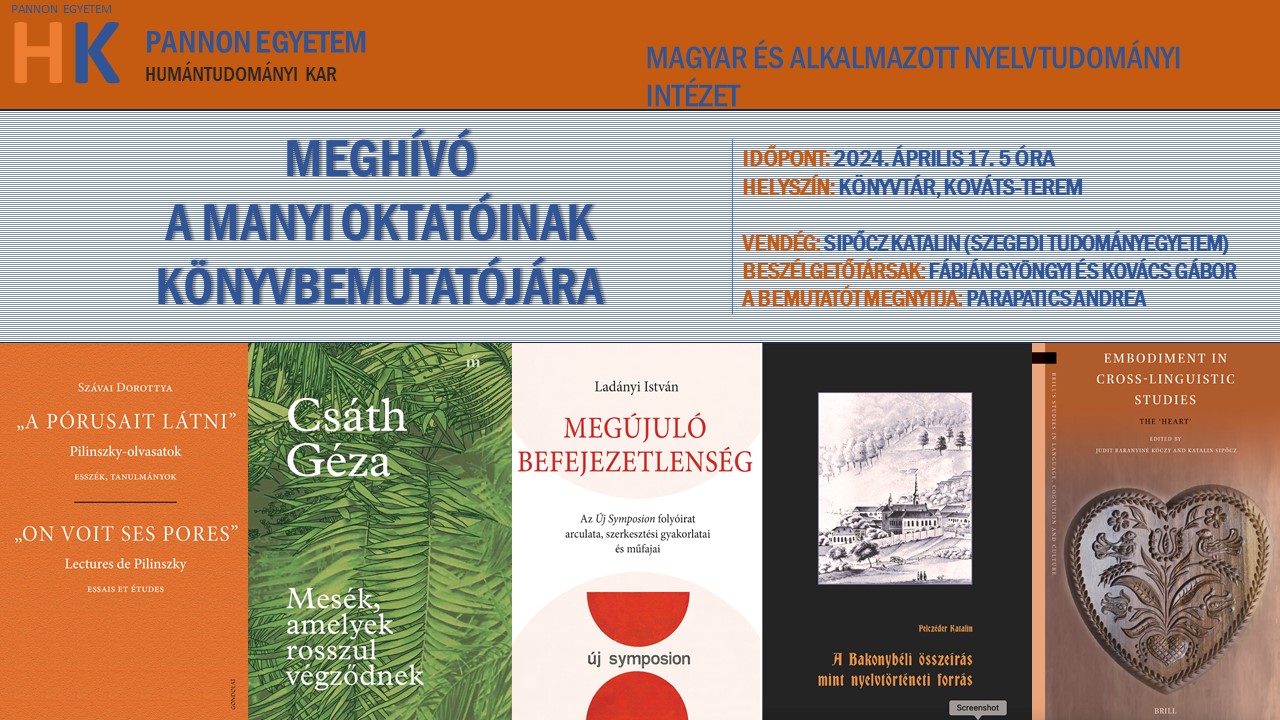 MANYI könyvbemutató 2024. április 17. 