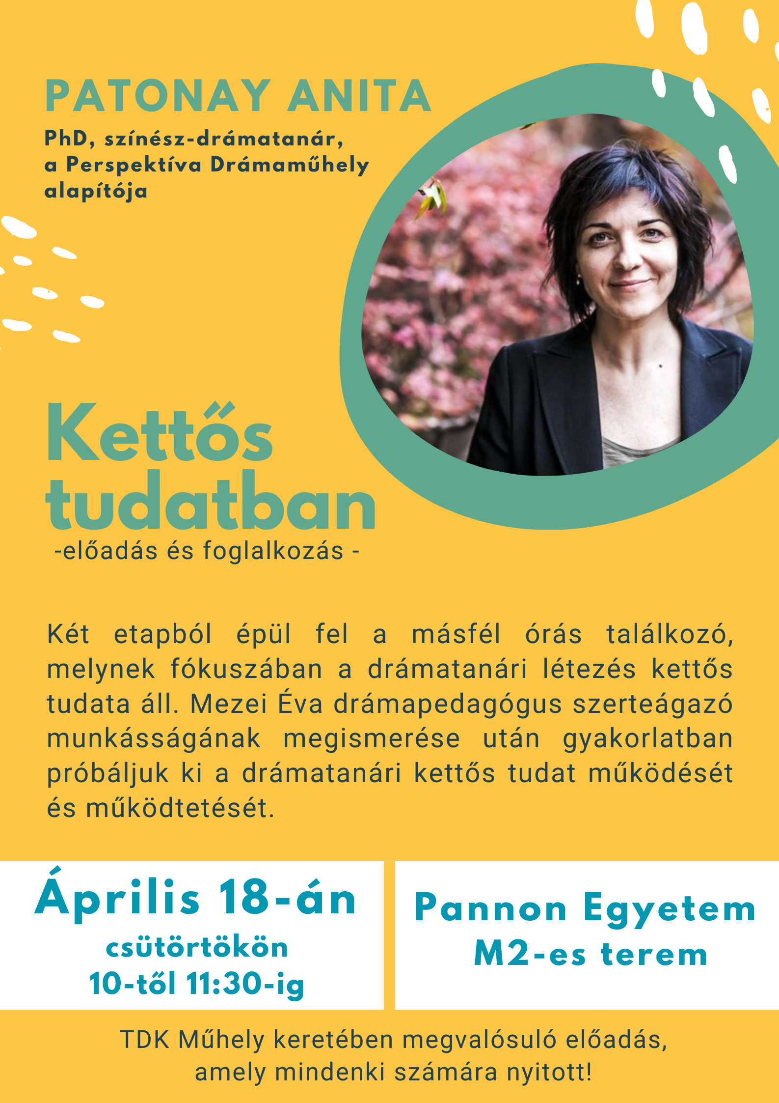 PATONAY ANITA FOGLALKOZÁSA A PANNON EGYETEMEN, A TDK MŰHELY KERETÉBEN!