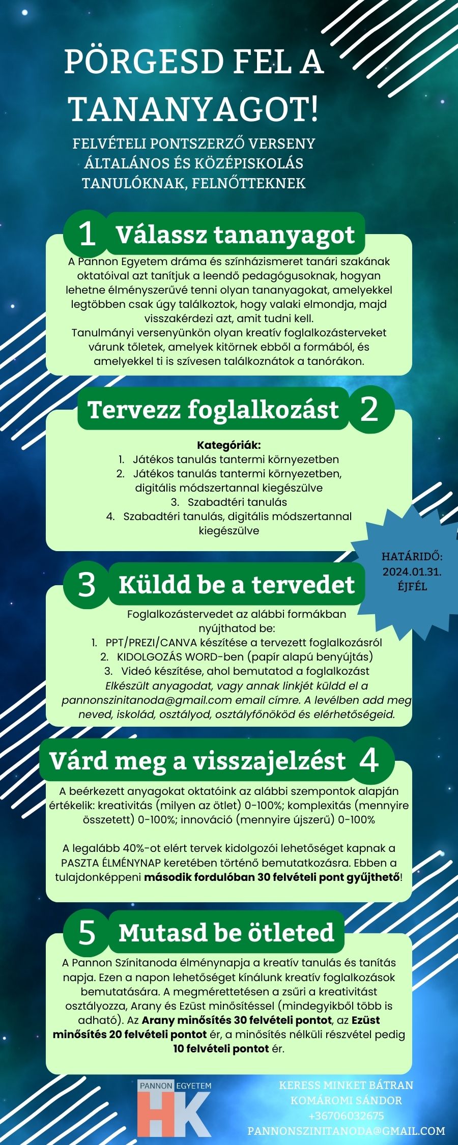 Pörgesd fel a tananyagot