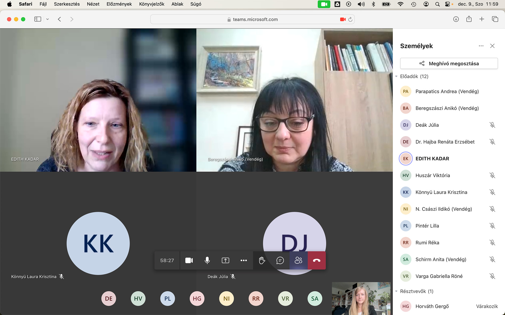 Előadás a Vályi Andrásról elnevezett konferencián